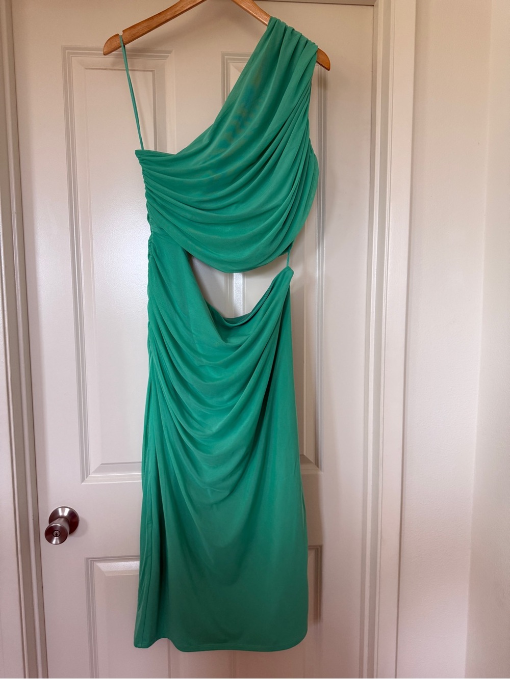 NWT Express One Shoulder Ruched Midi Dress XL